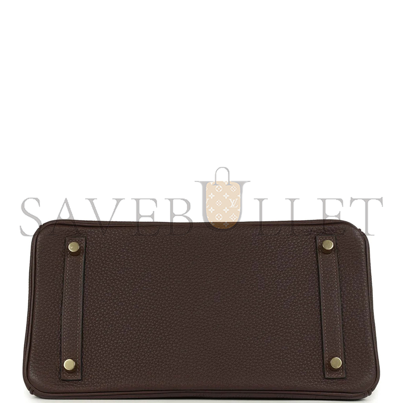 HERMES MASTER BIRKIN 30 TOGO CHOCOLATE GOLD HARDWARE (30*22*16cm)